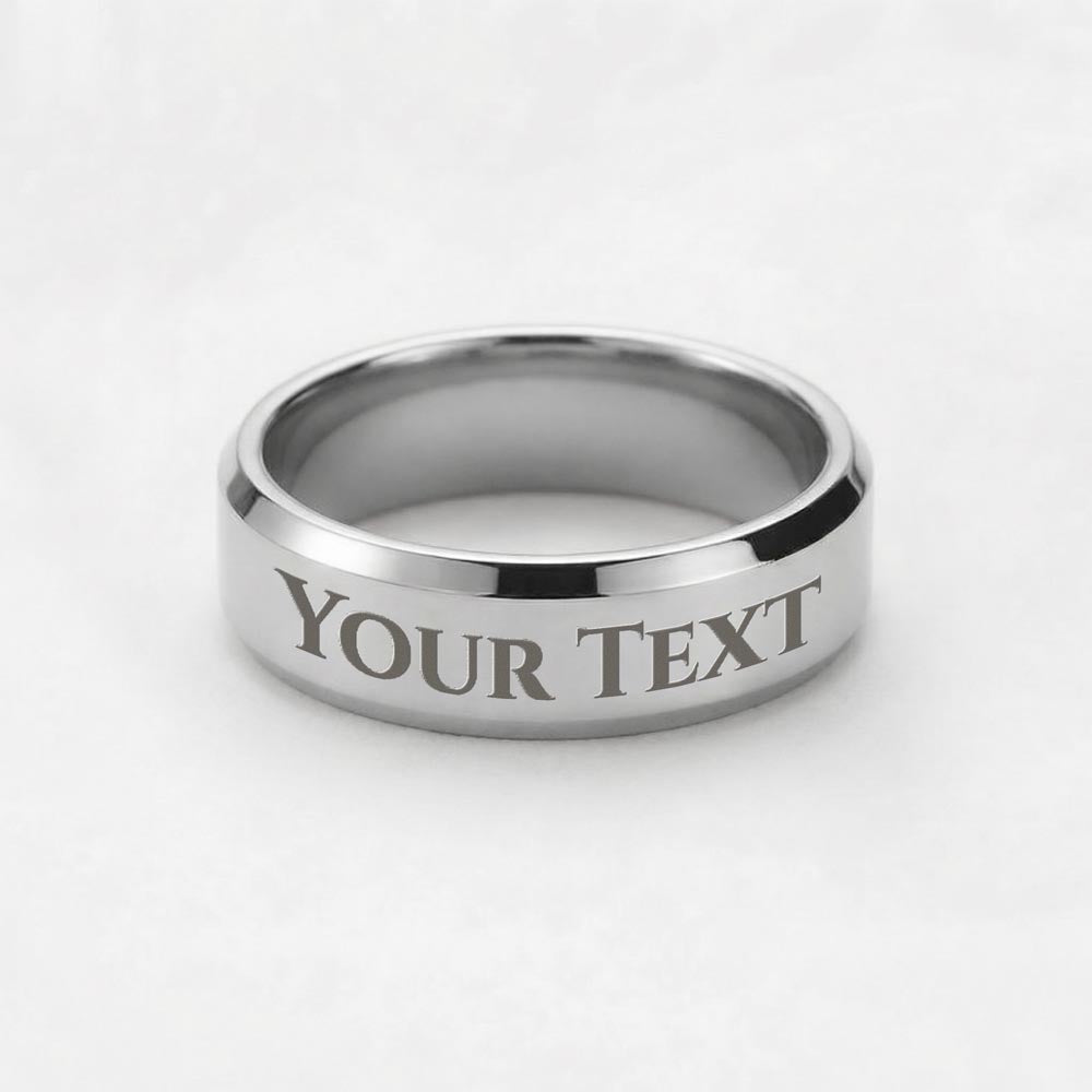 To My Husband - Men's Engraved Ring