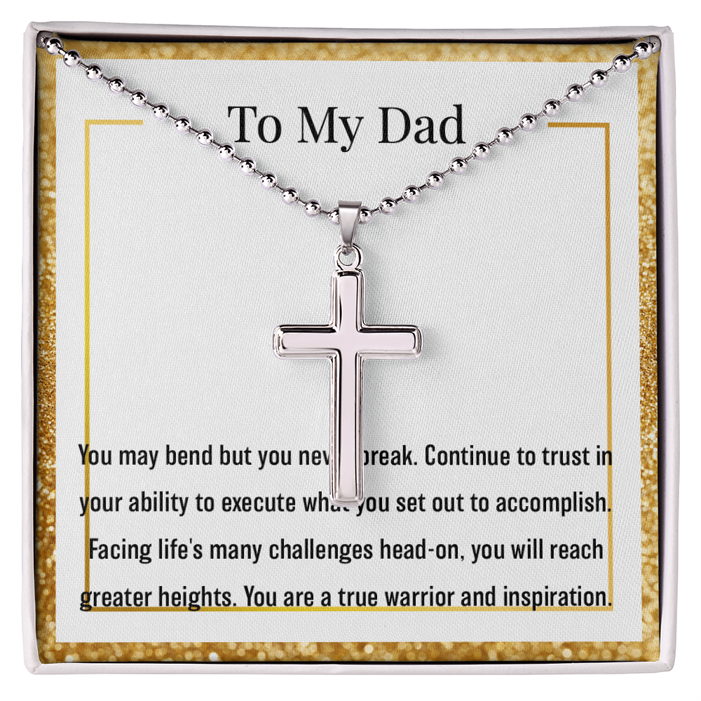To My Dad - Artisan Cross Necklace