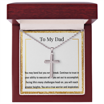 To My Dad - Artisan Cross Necklace