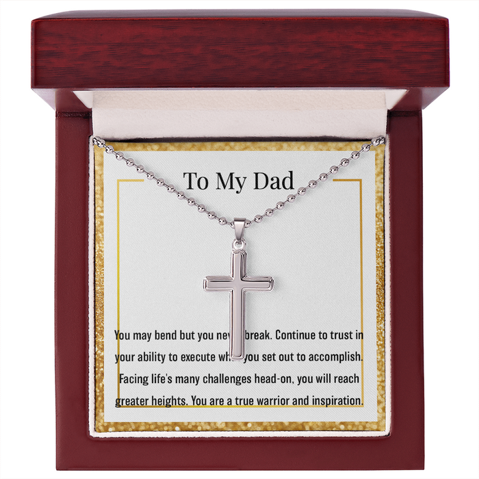 To My Dad - Artisan Cross Necklace