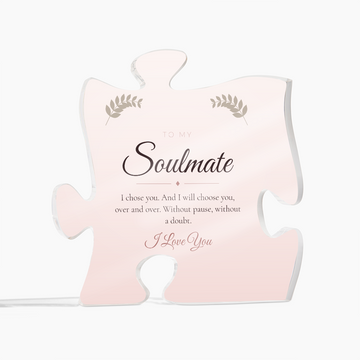 To My Soulmate - Acrylic Puzzle Plaque