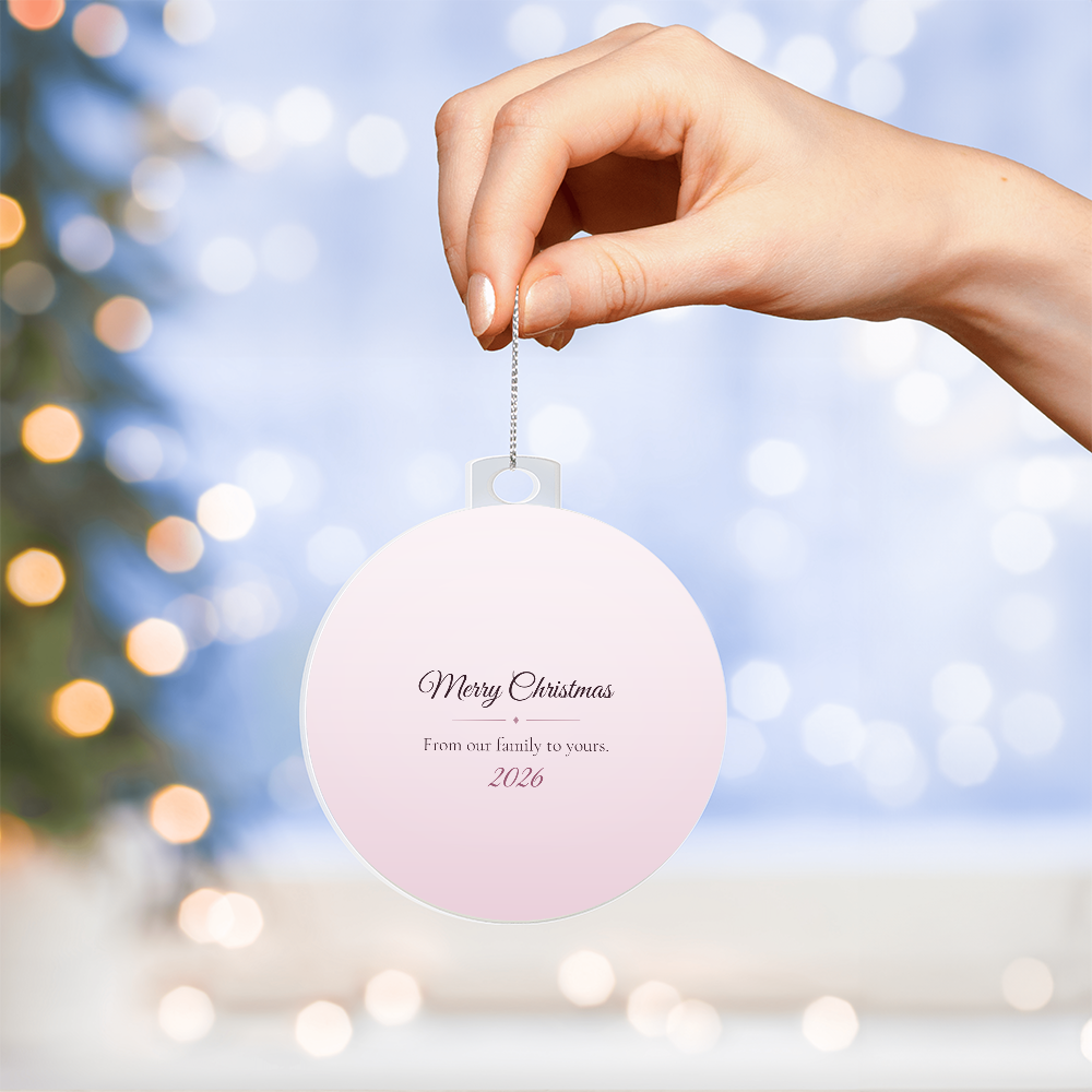 Merry Christmas 2026 - Acrylic Bulb Ornament