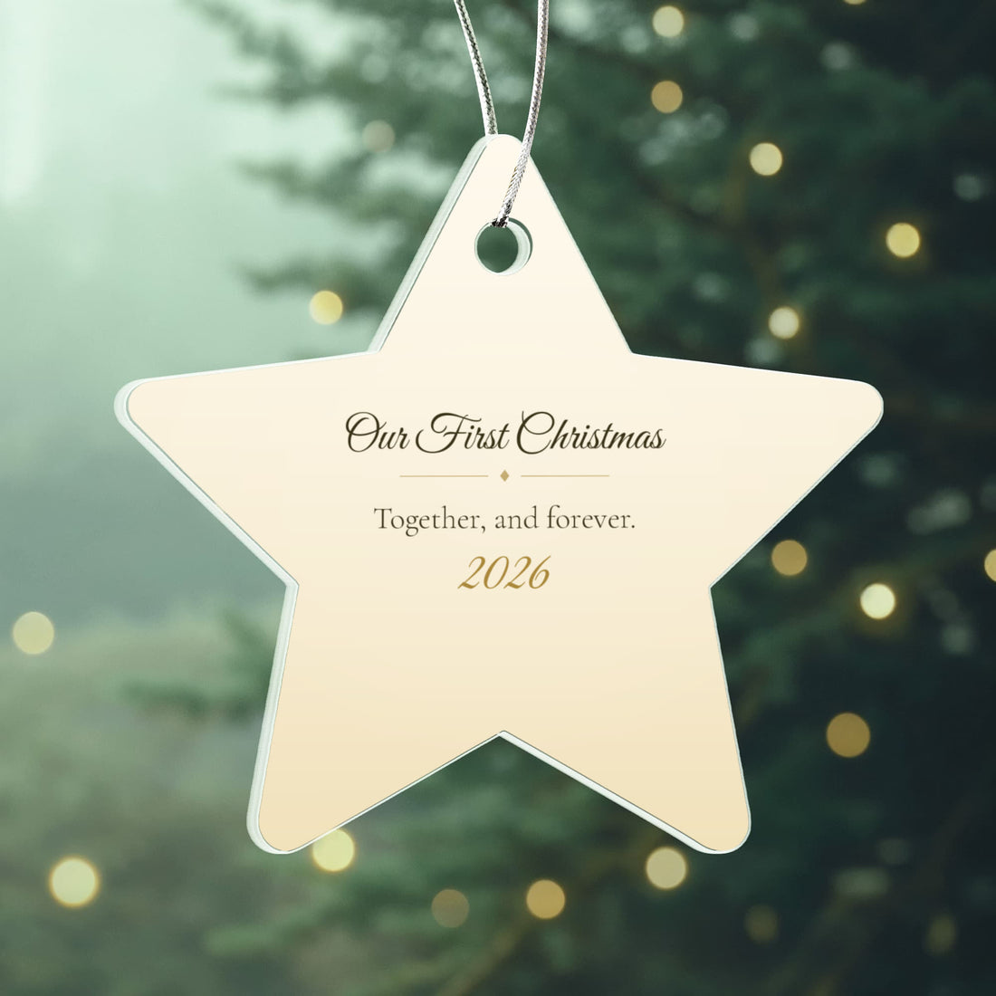 Our First Christmas 2026 - Acrylic Star Ornament