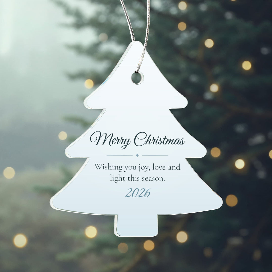 Merry Christmas 2026 - Acrylic Tree Ornament